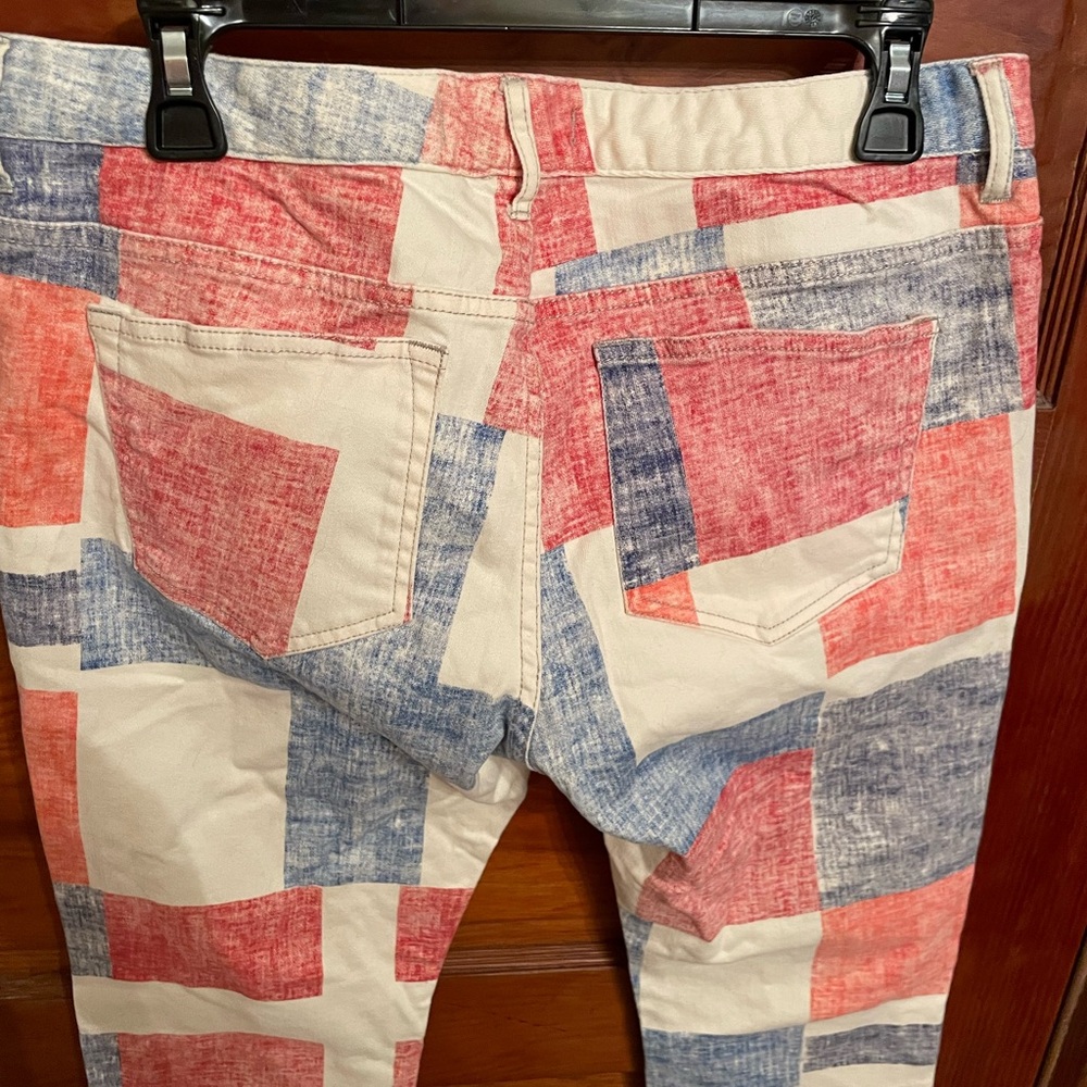 Free People Patchwork Multicolor Jeans - image 5